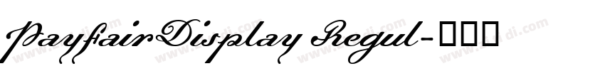 PayfairDisplay Regul字体转换
